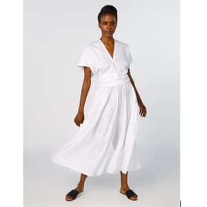 Miranda Bennett White Linen Palazzo Pants